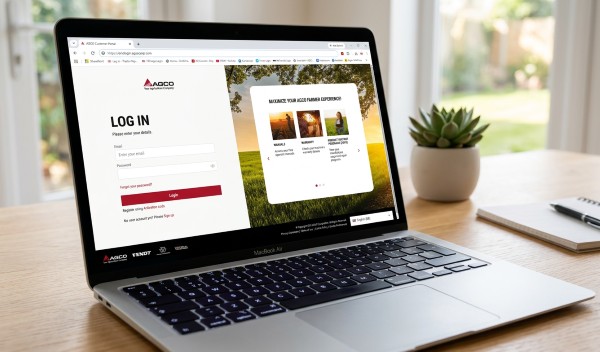 AGCO Customer Portal on web browser