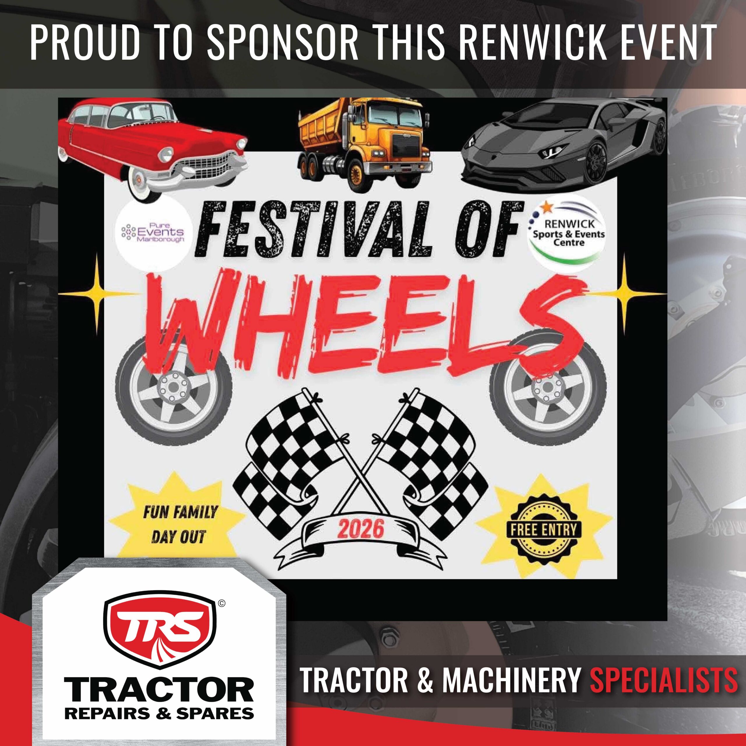 TRS are proud sponsors of the Renwick Festival of Wheels